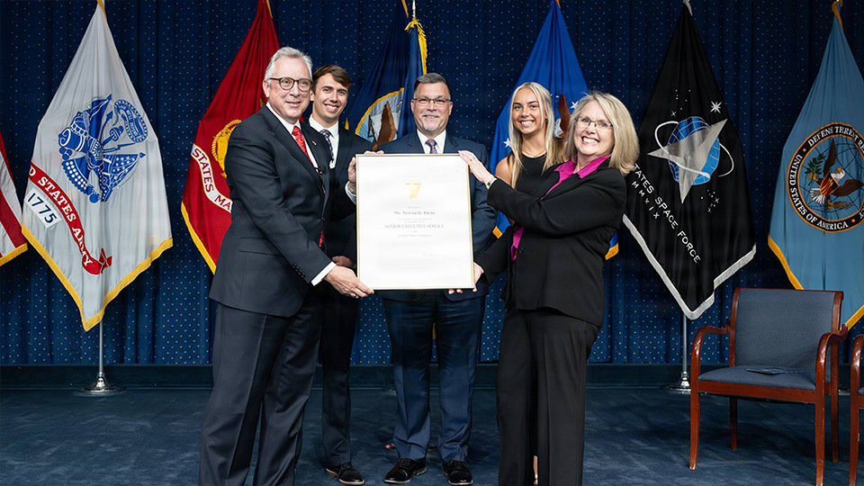 Commander Sergeant Major Shyrigh speaking at an event