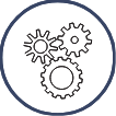 icon of gears for the small business hub