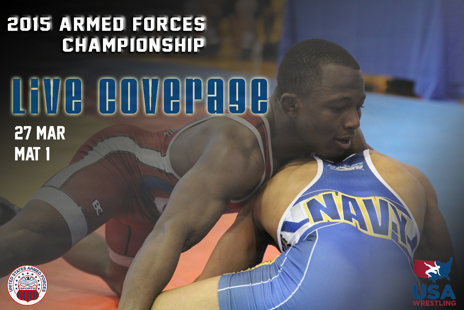 Armed Forces Championships Live - Day 1 Mat 1

Scheduled for Mar 27, 2015
Live stream of mat 1 of the 2015 Armed Forces Championships at Fort Carson in Colorado Springs, Colo. on March 27

https://www.youtube.com/watch?v=h9u8C76Bs4w
